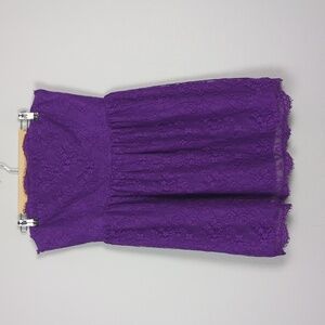 New! NBD Purple Lace Strapless Mini Dress Size XL